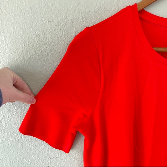 COS Circle Cut Asymmetrical Layered Red Dress XS - Picture 5 of 10